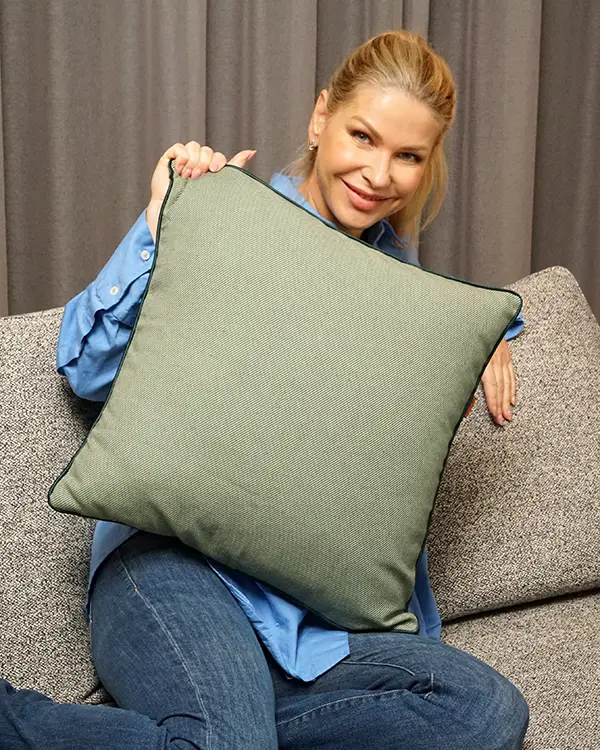 Obliečka na vankúš 50-50 Zelený Twill - Chalupa Shop